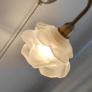 Helnys Loft LED Wall Sconce Pull Chain Switch Pink Glass Stair Light