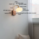 Helnys White Pumpkin Glass LED Wall Lamp for Kids Room & Bathroom Mirror Lighting