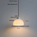 Helnys White Glass LED Pendant Lamp: Nordic Modern Hanging Lights for Home Decor