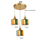 Helnys Vintage LED Pendant Lamp with Copper Socket & Glass Lampshade