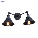 Helnys Loft Iron LED Wall Lamp 2 Heads Vintage Industrial Style Up Down Light