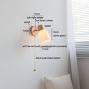 Helnys Glass Wall Lamp Sconce Bedroom Bathroom Light