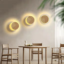 Helnys Solar Eclipse LED Wall Lamp Nordic Modern Yellow Travertine Ambience Bedside Lamp