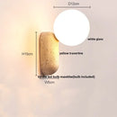 Helnys Yellow Travertine LED Wall Light for Aisle, Study, Porch, Ambiance Lighting