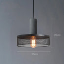 Helnys Industrial Pendant Light Cement Metal Lampshade Nordic Hanging Lamp LED