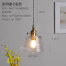 Helnys Copper Glass LED Pendant Lamp Switch Amber Nordic Hanging Lights
