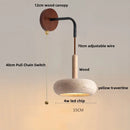 Helnys Nordic LED Wall Lights Wood Yellow Travertine Sconce Stair Light Fixtures