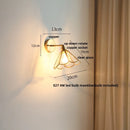 Helnys Copper LED Wall Lights Clear Glass Pull Chain Switch - Modern Nordic Style