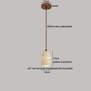 Helnys Yellow Travertine LED Pendant Lamp White Glass Nordic Modern Hang Lamp