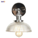 Helnys Clear Glass LED Wall Sconce Rural Bedroom Living Room Light Fixtures
