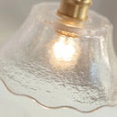 Helnys Walnut Wood Glass LED Pendant Lamp Adjustable Hanging Light