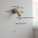 Helnys Pull Chain Switch LED Wall Lamp Sconce for Bedroom and Bathroom