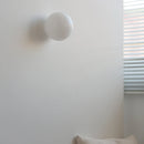 Helnys White Glass Ball LED Wall Sconce - Wireless Wall Light Fixture