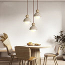 Helnys Glass Ball Pendant Lights Adjustable Yellow Travertine White for Dining Room