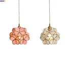 Helnys Pink Glass Petal LED Pendant Lamp for Modern Interior Decoration