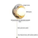 Helnys Modern LED Wall Lamp White Glass Ball Nordic Bedroom Stair Light