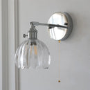 Helnys Clear Glass LED Wall Lamp for Dining Room, Aisle, Bar - Up Down Rotate