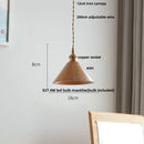 Helnys Ash Wood LED Pendant Lamp with Copper Socket - Adjustable Hanging Lights