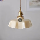 Helnys Big Glass Pendant Lights for Bedroom Dinning Living Room