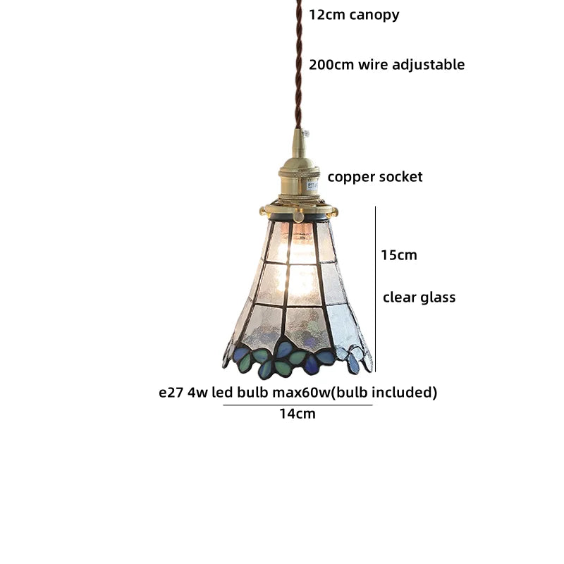 Helnys Adjustable LED Glass Pendant Lights Industrial Decor for Hallway & Restaurant