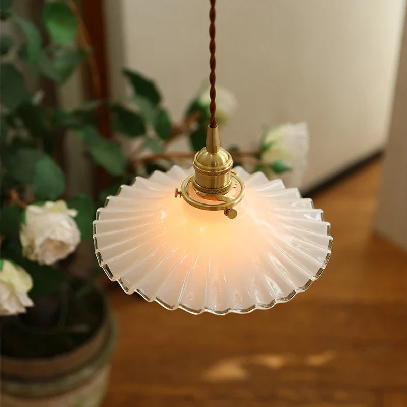Helnys White Glass LED Pendant Light: Modern Nordic Hanging Lamp, Adjustable Wire