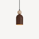 Helnys Wood Stone LED Pendant Light - Adjustable Nordic Modern Hanging Lamp