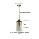 Helnys Clear Glass LED Pendant Light Modern Brass Hanging Lamp