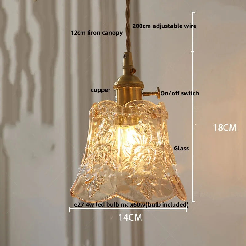 Helnys Clear Glass LED Pendant Light - Nordic Modern Kitchen Hallway Interior Decor