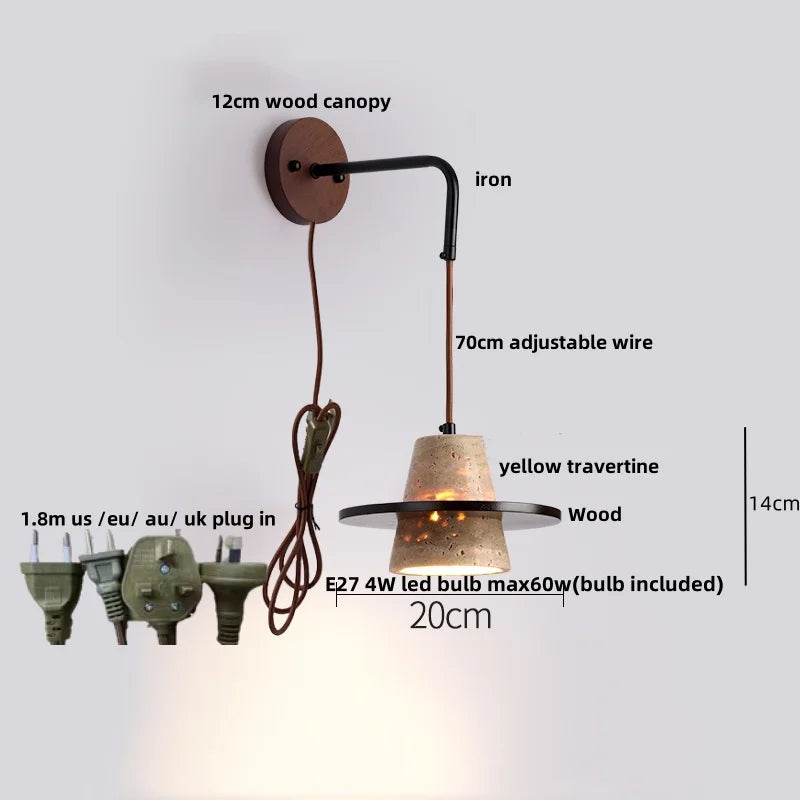 Nordic Copper LED Wall Light by Helnys - Modern Design with Pull Chain Switch