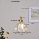 Helnys Clear Glass Pendant Lights Adjustable Copper Nordic Vanity Mirror Fixtures