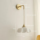 Helnys Milky Glass Copper LED Wall Sconce Nordic Modern Wandlamp