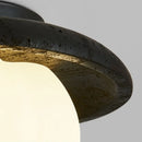 Helnys Black Travertine LED Ceiling Lights for Kitchen Entrance Hallway Home Decor