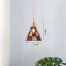 Helnys Modern Nordic Glass Copper LED Pendant Lights for Dining Room & Bedroom