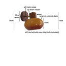 Helnys Wood Cream Glass Wall Lamp for Living Room & Bathroom