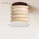 Helnys Yellow Travertine LED Ceiling Light - Wabi Sabi Home Decor