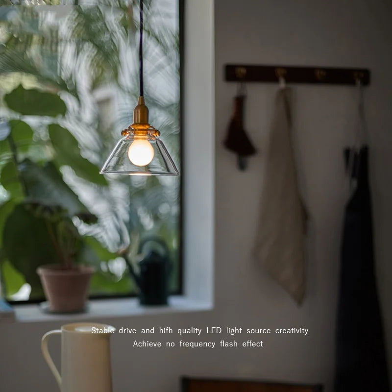 Helnys Modern Minimalist Ambient LED Pendant Light with Copper Socket
