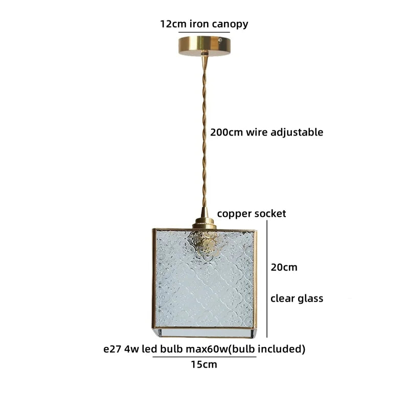 Helnys Glass Round Pendant Lampshade Chandelier in White for Bedroom, Dining, and Living Room