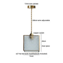 Helnys Vintage Industrial Amber Glass LED Pendant Light Fixture