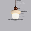 Helnys Wood Stone LED Pendant Light - Adjustable Nordic Modern Hanging Lamp