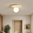 Helnys Yellow Travertine LED Ceiling Light for Home Decor, Indoor Kitchen Lamp