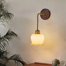 Helnys Walnut Wood LED Wall Lamp Modern Nordic Resin Stair Light Adjustable Luminaire