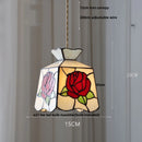 Helnys Flower Glass LED Pendant Light Fixture Colorful Nordic Modern Hanging Lamp
