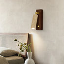Helnys Copper LED Wall Lamp - Modern Nordic Design with Yellow Travertine & Wood