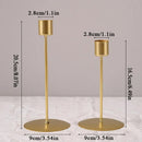 Nordic Metal Candle Holders in Golden Finish for Stylish Home Decor by Helnys