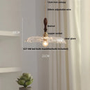 Helnys Nordic Walnut Wood LED Pendant Light Fixture Glass Hang Lamp