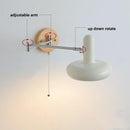 Helnys LED Wall Sconce Rotate Pull Chain Switch Wood Base Bedside Lamp