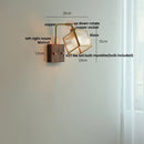 Helnys Rotatable Brass LED Wall Lights Nordic Modern Stair Light