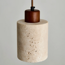 Helnys Yellow Travertine LED Pendant Light for Bedroom and Balcony