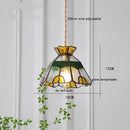 Helnys Flower Glass Copper Hanging Lamp: Nordic Modern LED Pendant Light