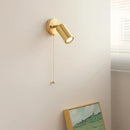 Helnys LED Wall Light Fixture Gold Copper Walnut Wood Japan Style InteriorBalcony Bedside lamp